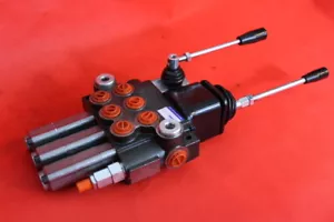Válvula hidráulica válvula de control manual monobloque 3 veces 40 l/min 3 x posición de natación - Imagen 1 de 11