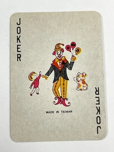 JOKER One Single Swap Playing Card Artistic Art Clown Boy Dog Balloons Taiwan - Picture 1 of 2