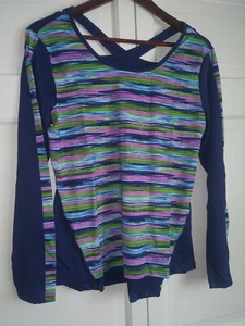 Top da allenamento attivo poliestere e spandex Lg donna blu multicolore - Foto 1 di 6