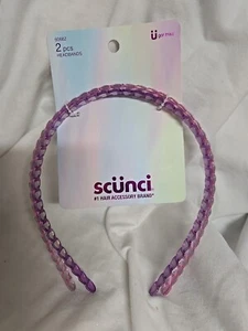 Scunci Kids Glitter Hearts Headbands 60662 - Pink/Purple - 2pcs - Picture 1 of 1