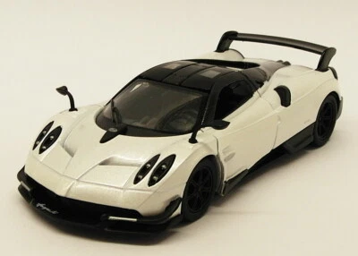 Pagani Huayra - White - Kinsmart Pull Back & Go Diecast Metal Model Car - Image 1 of 4