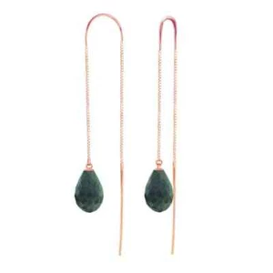 Pendientes de gota de esmeralda en oro rosa de 14 K (6,60 quilates) tw.) - Imagen 1 de 2