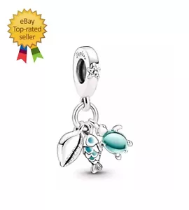 Silver Dangle Charm Sea Life Turtle, Fish, Cowrie Shell S925 for Charm Bracelet - Picture 1 of 3