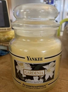 Yankee Candle Gardenia Housewarmer Scented Candle 14.5 oz. Jar Black Band Floral - Picture 1 of 5