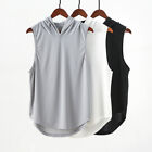 Sleeveless Running Quick Dry Tee Plain Gym Muscle Tank Top T Shirts Hooded Vest