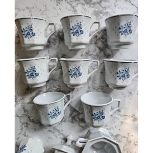 JAMESTOWN By Fairfield Fine China J.S. 8 Tea Cups Sugar Dish and Creamer SET - Picture 1 of 11