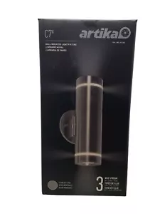 Artika C7 Stainless Steel Modern Hardwired Garage & Porch Light Cylinder Sconce - Picture 1 of 6