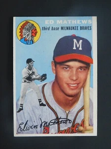 1954 Topps Baseball Card #30 Ed Mathews (EX-MT) - Picture 1 of 2