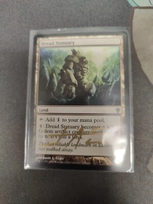 1x Signed Dread Statuary Magic The Gathering Land - Image 1 of 2