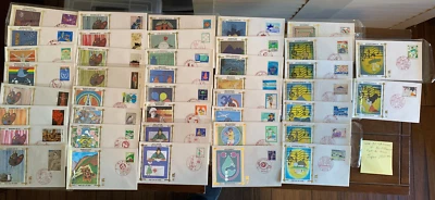 NHR J 7 Japan 41 Silk Screen First Day Covers all different 1970-1980's - Image 1 of 4