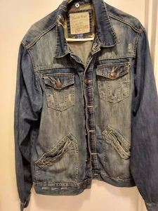 Smoke Rice Blue Jean, Denim Jacket. Size XL - Picture 1 of 4