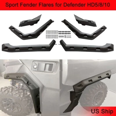 Sport Black Fender Flares Compatible with Can-Am Defender HD5/8/10,for 715003898 - Image 1 of 4