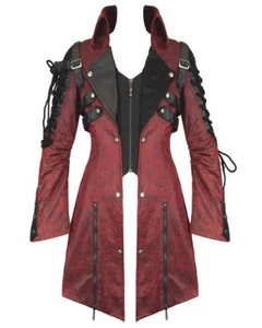 Punk Rave Womens Poisonblack Jacket - Red - Picture 1 of 15