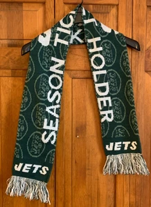 NFL New York JETS Bufanda Verde y Blanco "PORTADOR DE BOLETOS DE TEMPORADA" - Imagen 1 de 3