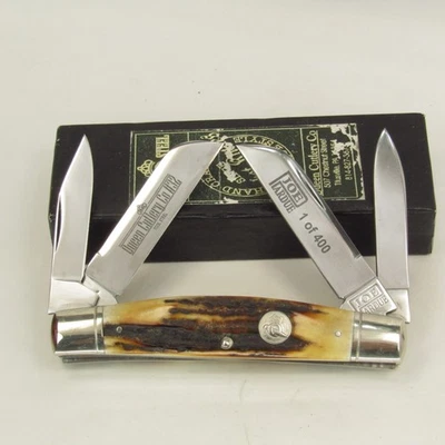 QUEEN SCHATT & MORGAN GENUINE STAG CONGRESS KNIFE USA PARDUE #32 5488 HM - LNIB - Image 1 of 4