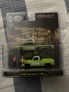 M2 Machines 1976 GMC Sierra Grande 15 SS02 Downtown Vibes Diorama Green - Picture 1 of 1