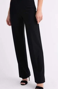 Joseph Ribkoff Dress Pants Sz 6 Stretch Tapered Leg Pull On Black Career Casual - Picture 1 of 5