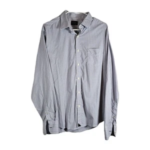 UNTUCKit Dalton  Men’s Long Sleeve Shirt Sz Large Plaid Nylon Stretch Pinks Blue - Picture 1 of 6