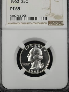 1960 WASHINGTON QUARTER 25C NGC PR69 (P0576FC) - Picture 1 of 4
