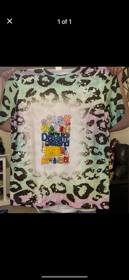 Camiseta manga corta póster juego BFDI unisex hecha a mano XL Foto 1 de 1