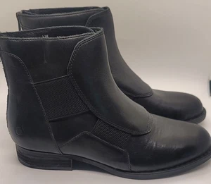 Born Womens Reid Leather Zip Ankle Bootie Biker Boots Size 9.5  - Picture 1 of 10