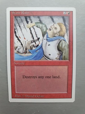 Stone Rain , MTG Revised Ed. (1994) Common Red Sorcery NM - Image 1 of 2