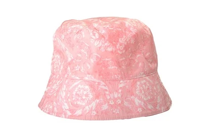 Versace Sombrero Cubo Reversible Rosa y Blanco Heritage & Logo Print Talla 57 Foto 1 de 4