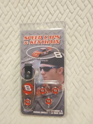 Dale Earnhardt Jr. Speed Air Valve Vaps and Keychain #8 Black Red White - Image 1 of 4