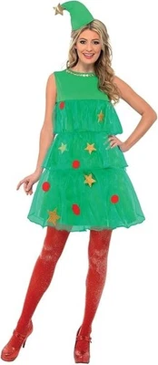 Ladies Chirstmas Tree Tutu Dress - Image 1 of 4