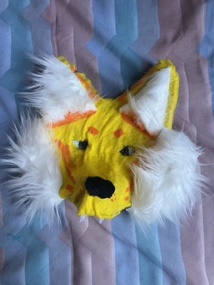 Желтая маска волка для подростков/детей - Изображение 1 из 4