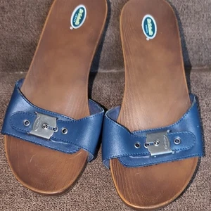 Dr. Scholl's Navy Slide Sandals - Picture 1 of 4
