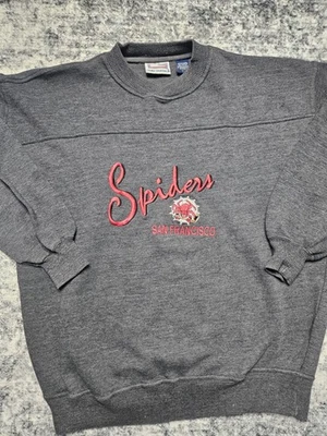 Moletom Vintage Anos 90 San Francisco Spiders Cinza Raro DIH Hóquei Tamanho Grande - Imagem 1 de 4