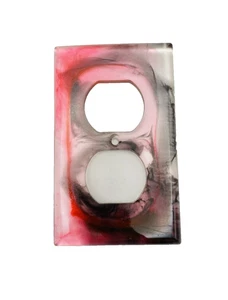 Cubierta de salida única de resina hecha a mano gótica decoración del hogar placa de pared roja y negra - Imagen 1 de 10