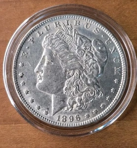 Dólar de plata Morgan 1896 US $1 - Imagen 1 de 2