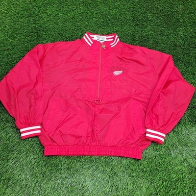 Vintage 90s Detroit Red-Wings Jacket Medium 27x27 Baggy Red - Image 1 of 4