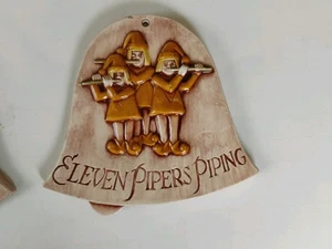 Campana ceramica 11°/12° giorno di Natale 1984 ornamento bifacciale - 1 ornamento - Foto 1 di 2