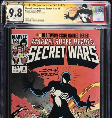 Marvel Super Heroes Secret Wars 8 CGC 9.8 SS Signed John Beatty Custom Label - Image 1 of 3