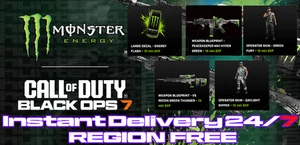 Call of Duty Black Ops 7 BO7 Monster Energy Items Full Set 5 Items NO XP - Picture 1 of 3