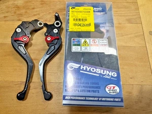 NEU Original Hyosung GT250R GT650R kurze Brems- & Kupplungshebel 95750H997000BK - Bild 1 von 11