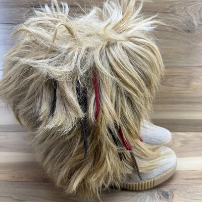 Botas altas PAJAR Canadá pelo de cabra piel mujer EU 37 US 6.5 tostadas media pantorrilla Foto 1 de 4