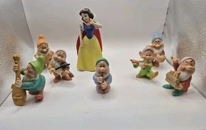 Disney Snow White and The Seven Dwarfs Ceramic Figurines Set MUST SEE - Picture 1 of 12