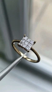 STUNNING GOLD DIAMOND ENGAGEMENT RING, RRP: £499, 99P START, RESERVE PRICE!! - Picture 1 of 12