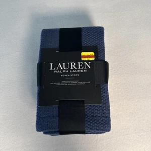 Ralph Lauren Eva Woven Stripe One European Sham Dark Blue MSRP$170 NWT - Picture 1 of 7