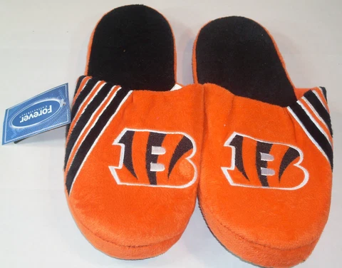 NFL Cincinnati Bengals Stripe Logo Dot Sole Slippers Size M by FOCO Cover