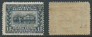 1910-14 ERITREA SOGGETTI AFRICANI 15 CENT DIFETTOSO MH * - P4-4 - Picture 1 of 1