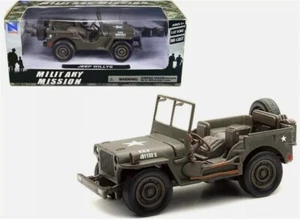 JEEP WILLYS US ARMY GREEN 1/32 DIECAST MODEL CAR BY NEW RAY 54133 - Picture 1 of 1