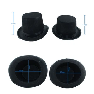 Neu 1-teilig Kinder Erwachsene Kostüm groß Oberteil schwarz Hut Steampunk darstellende Mode - Bild 1 von 5