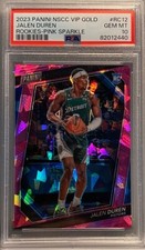2023 National Convention Gold VIP Jalen Duren RC Pink Ice /75 #RC12 Y1G PSA 10!