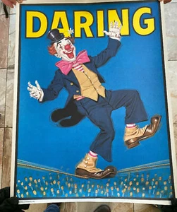 Vintage 1983 Nabisco Circus Poster DARING Clown 24" x 18" kids collectors item ! - Picture 1 of 1