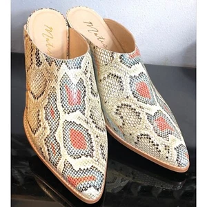 Neu Matisse by Coconut Cammy Pantoletten Schlangenabdruck Damenschuhe Größe 10 Medium - Bild 1 von 13